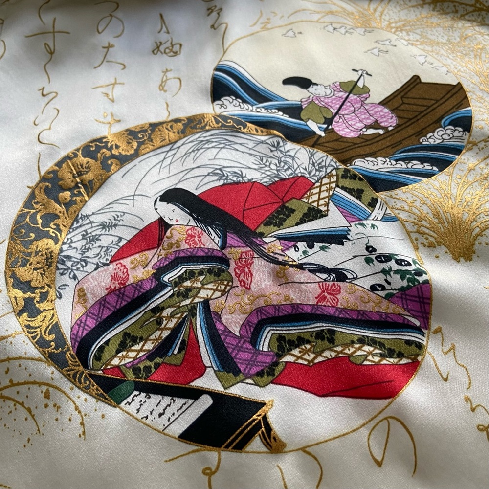 🎎 Kyoto Sen'i, The Tale of Genji Silk Kimono - Picture 13 of 16